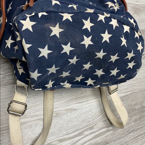 Bueno Navy Canvas Stars Backpack - Picture 4 of 7
